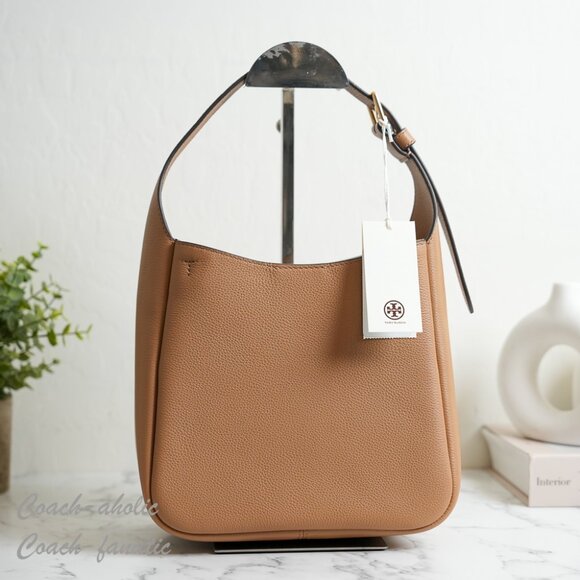 NWT Tory Burch Thea Small Slouchy Shoulder Bag 170244 in Tiramisu - Picture 5 of 10